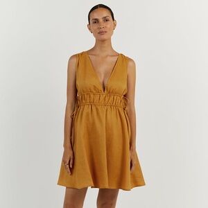 NWT DISSH Marigold Pia Linen Dress 🌼 SIZE 2